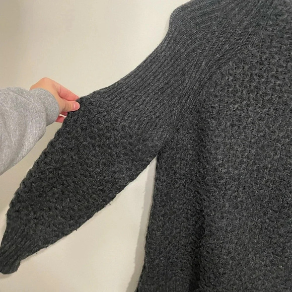 Anthropologie Bia Mock Neck Alpaca Blend Tunic Sweater in Carbon - Picture 4 of 11